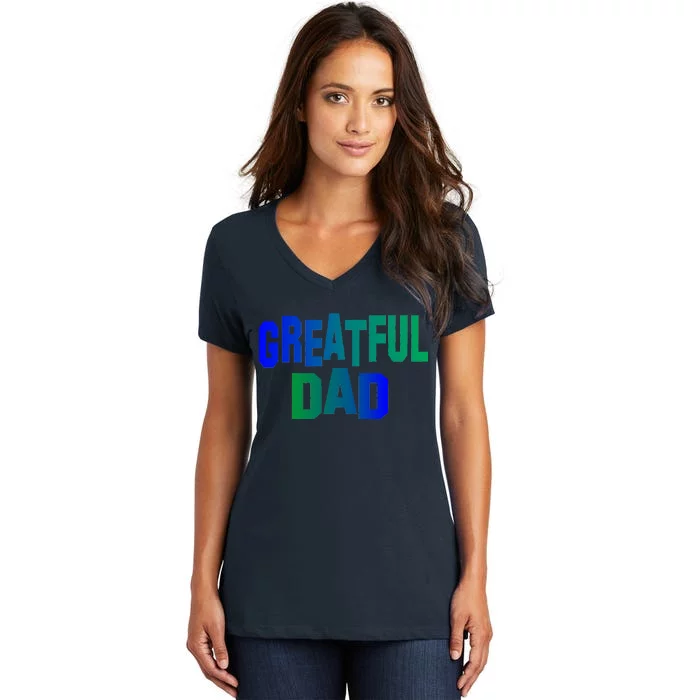 Grateful Dad Women's V-Neck T-Shirt