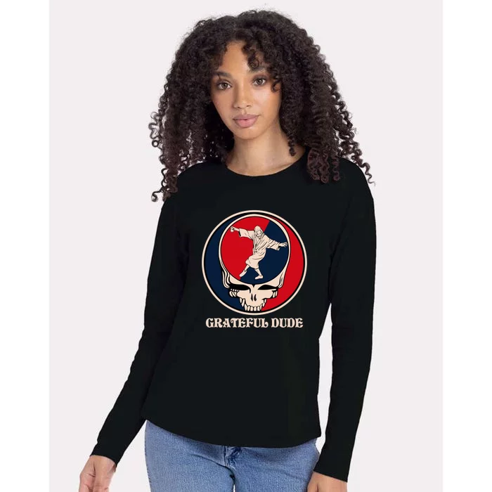 Grateful Dude Skull Womens Cotton Relaxed Long Sleeve T-Shirt