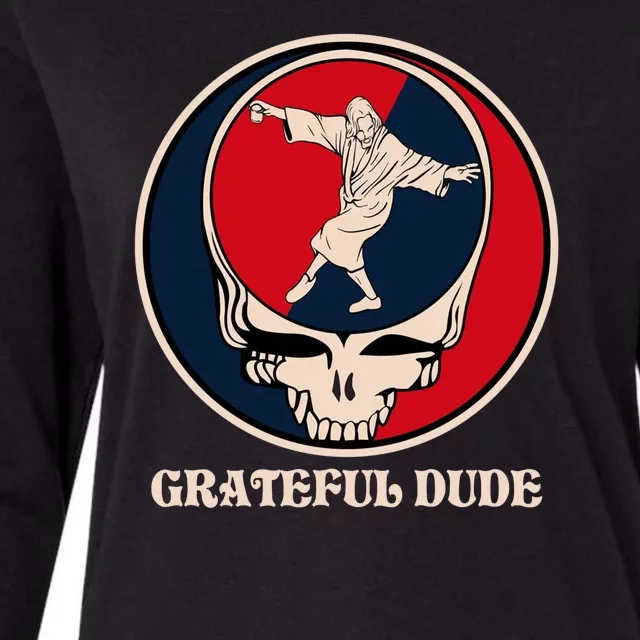 Grateful Dude Skull Womens Cotton Relaxed Long Sleeve T-Shirt