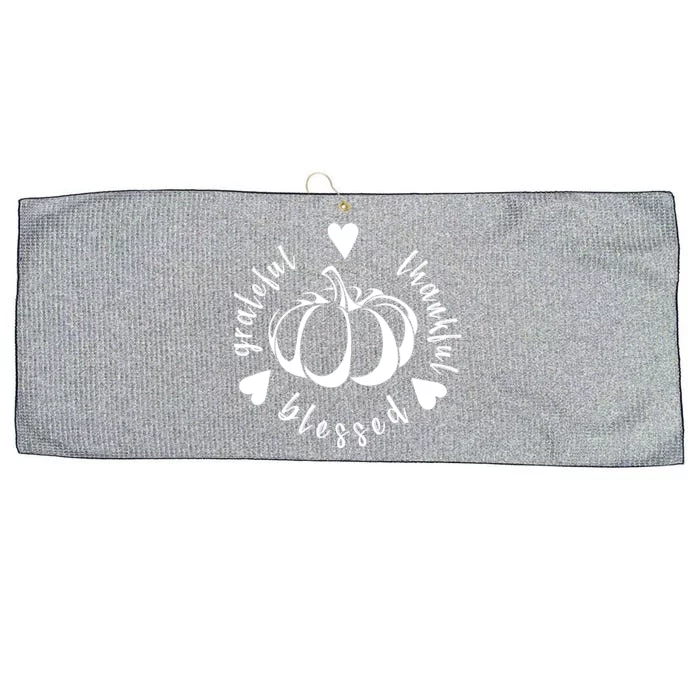 Grateful Faithful Blessed Large Microfiber Waffle Golf Towel