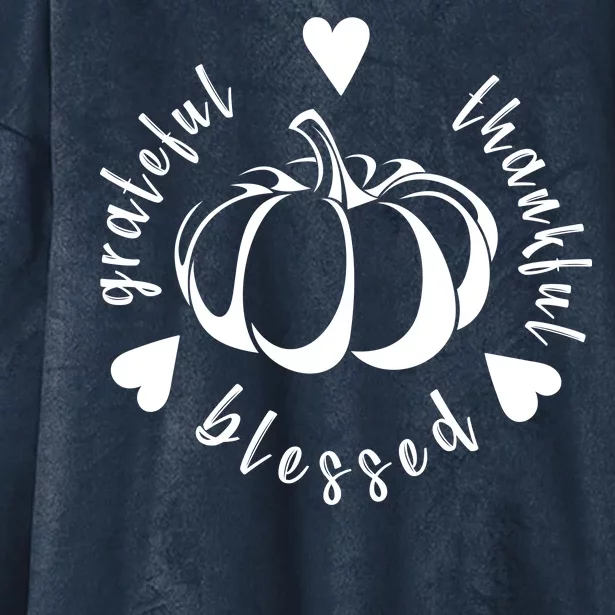 Grateful Faithful Blessed Hooded Wearable Blanket