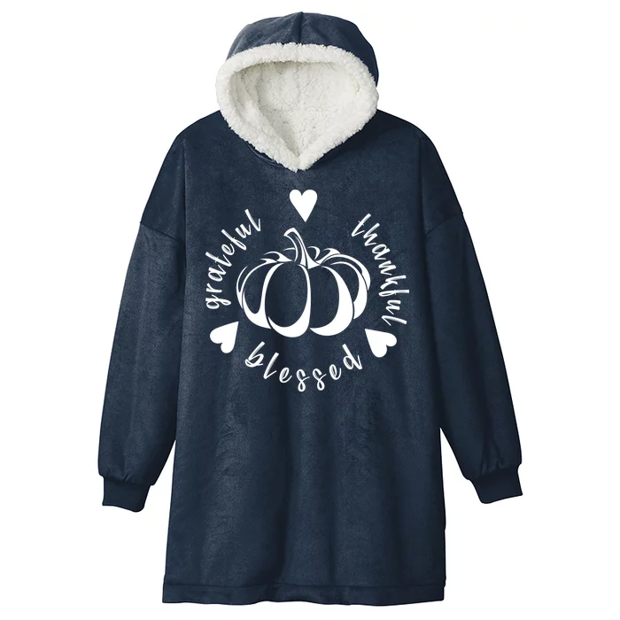 Grateful Faithful Blessed Hooded Wearable Blanket