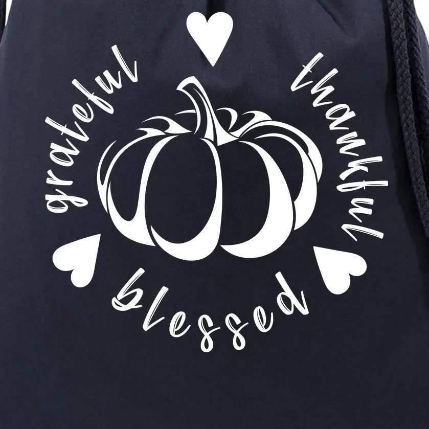 Grateful Faithful Blessed Drawstring Bag