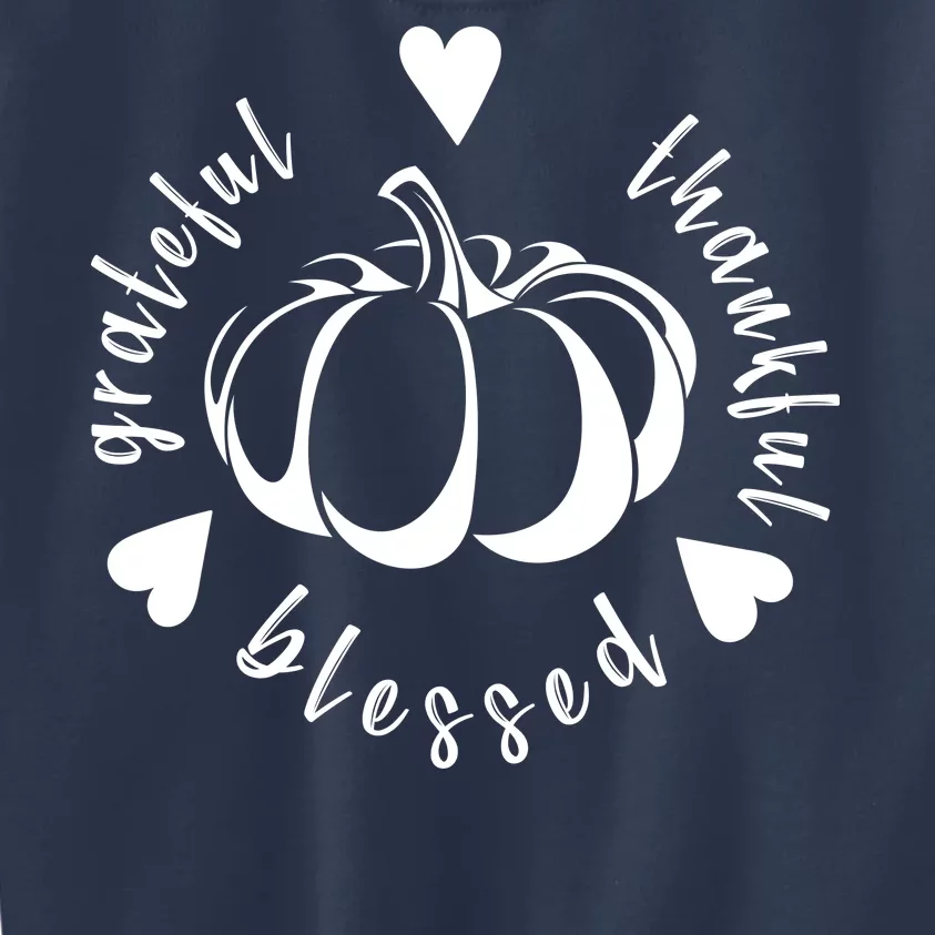 Grateful Faithful Blessed Kids Sweatshirt