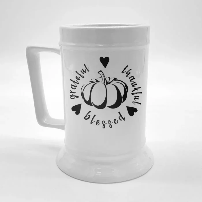 Grateful Faithful Blessed Front & Back Beer Stein