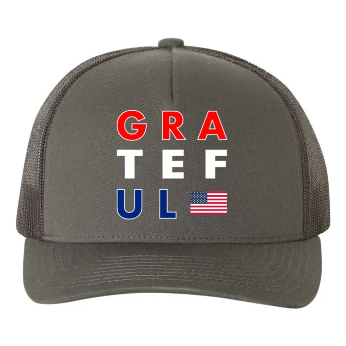 Grateful for America Yupoong Adult 5-Panel Trucker Hat