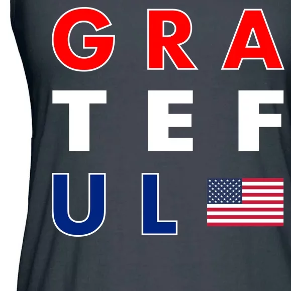 Grateful for America Ladies Essential Flowy Tank