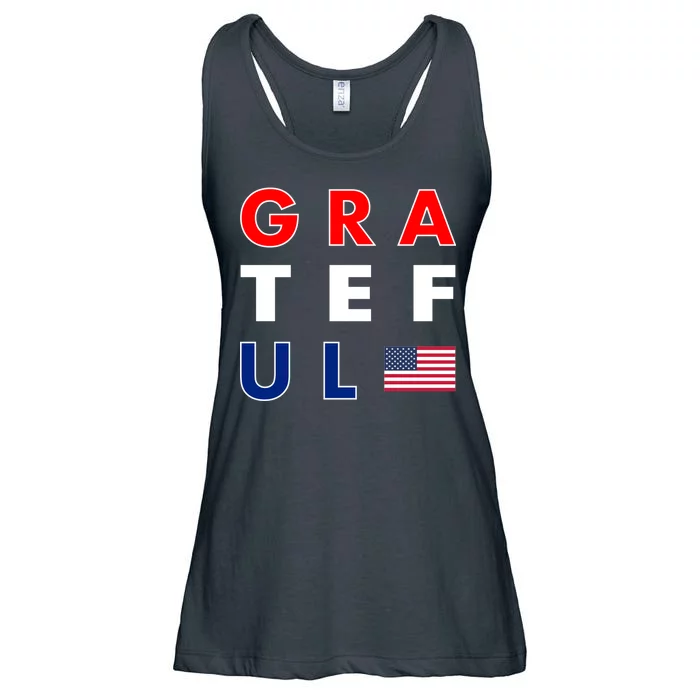 Grateful for America Ladies Essential Flowy Tank