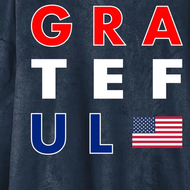 Grateful for America Hooded Wearable Blanket