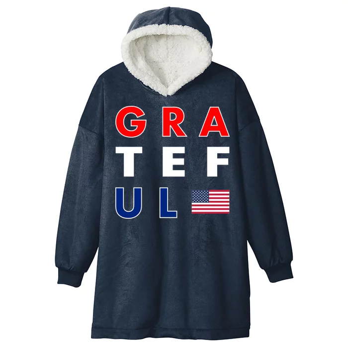 Grateful for America Hooded Wearable Blanket