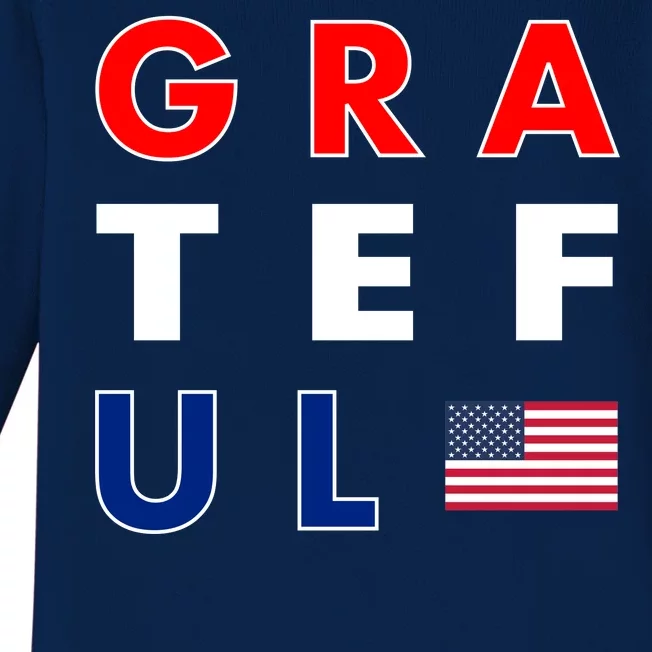 Grateful for America Baby Long Sleeve Bodysuit