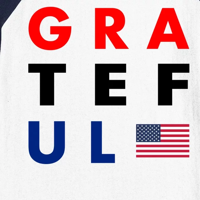 Grateful for America Baseball Sleeve Shirt