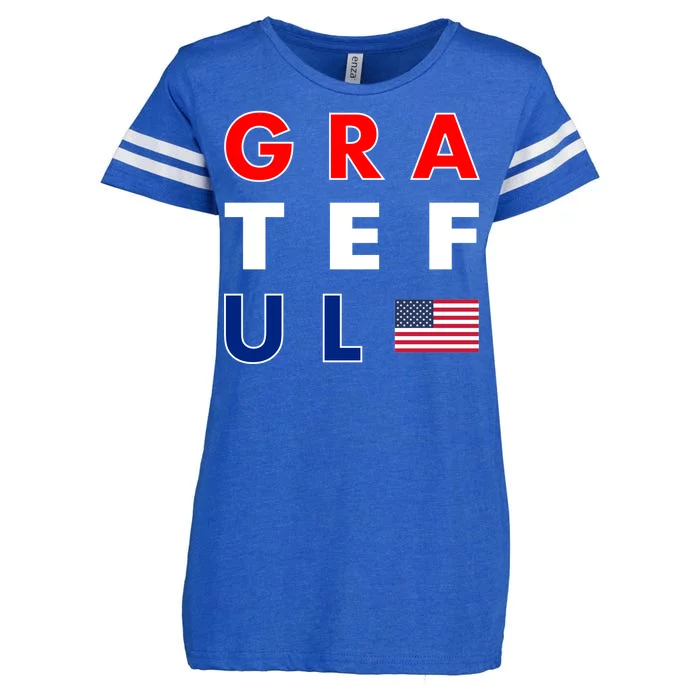 Grateful for America Enza Ladies Jersey Football T-Shirt