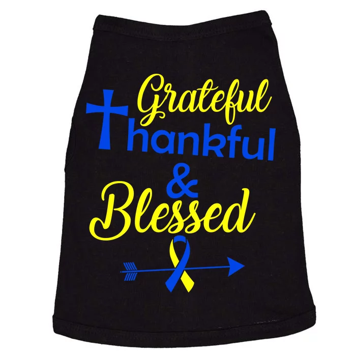 Grateful Thankful & Blessed Down Syndrome Doggie Tank