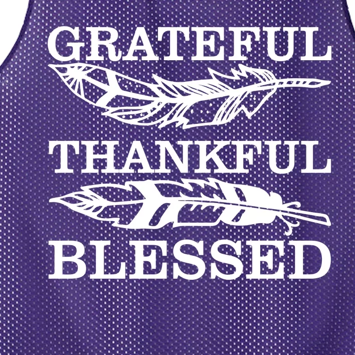 Grateful Thankful And Blessed Mesh Reversible Basketball Jersey Tank