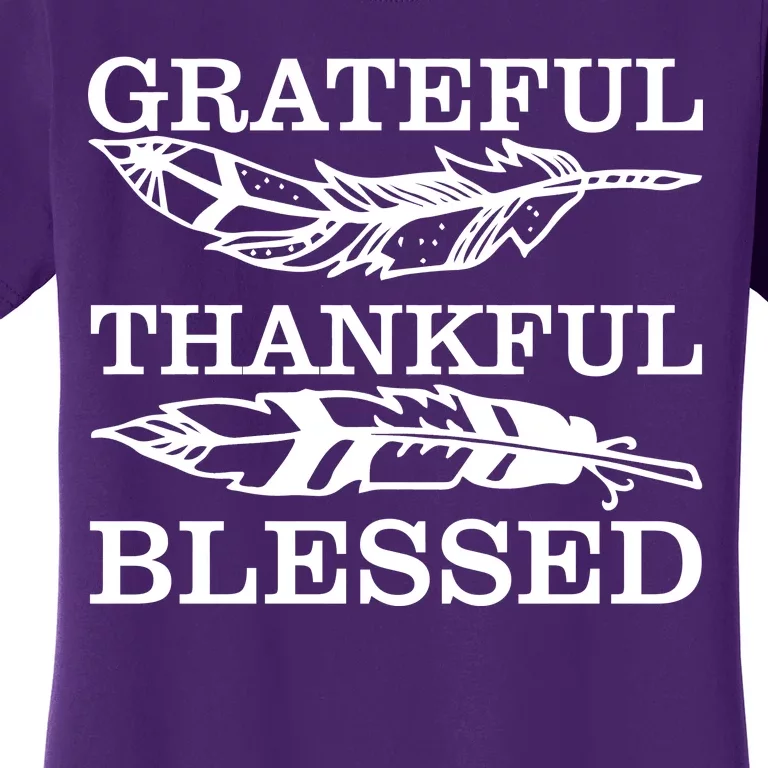 Grateful Thankful And Blessed Women's T-Shirt