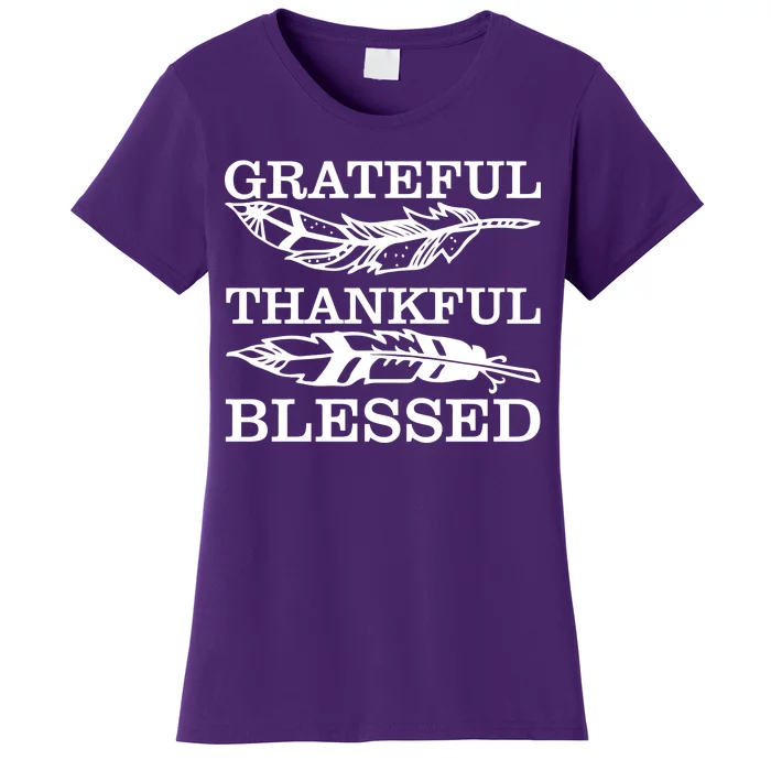 Grateful Thankful And Blessed Women's T-Shirt