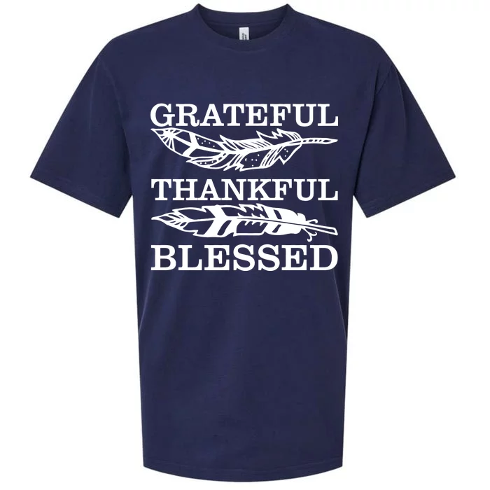 Grateful Thankful And Blessed Sueded Cloud Jersey T-Shirt