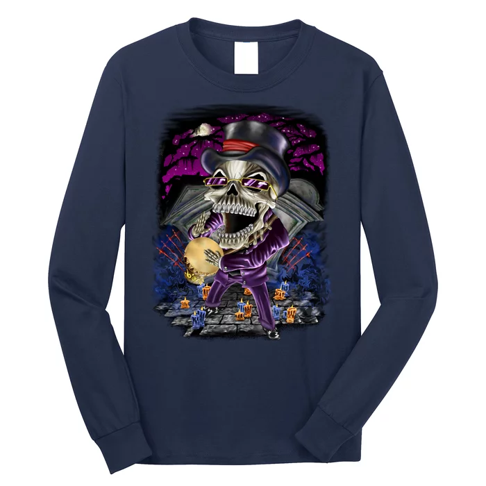 Graveyard Death Skull Long Sleeve Shirt