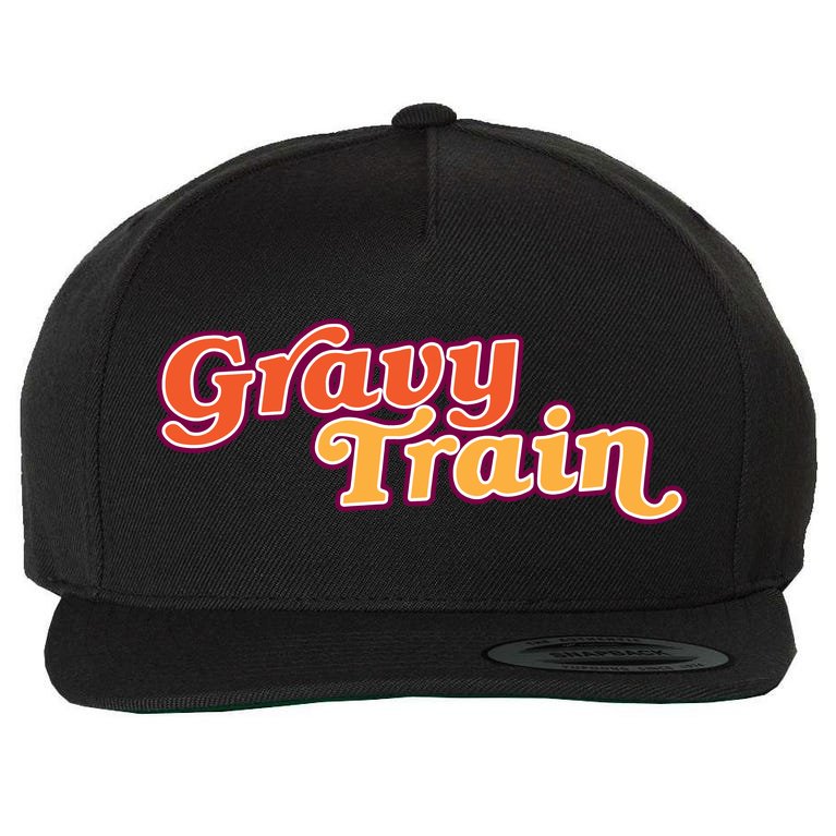 Gravy Train Retro Thanksgiving Wool Snapback Cap