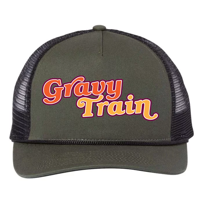 Gravy Train Retro Thanksgiving Retro Rope Trucker Hat Cap