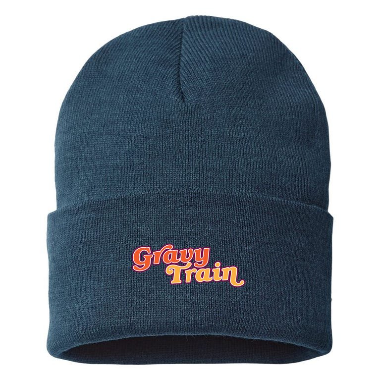 Gravy Train Retro Thanksgiving Sustainable Knit Beanie
