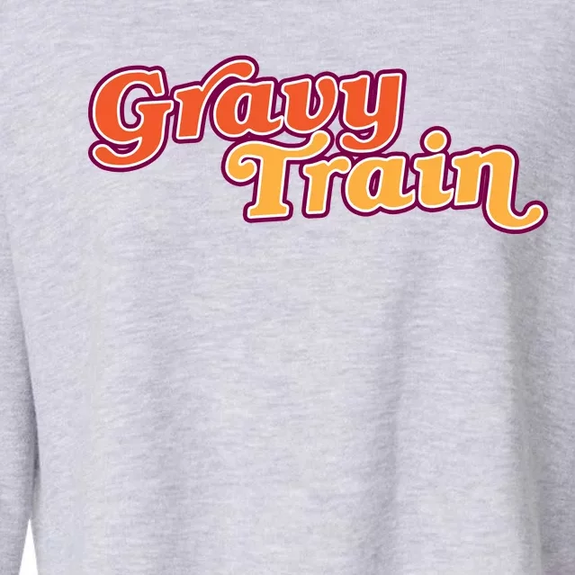 Gravy Train Retro Thanksgiving Cropped Pullover Crew