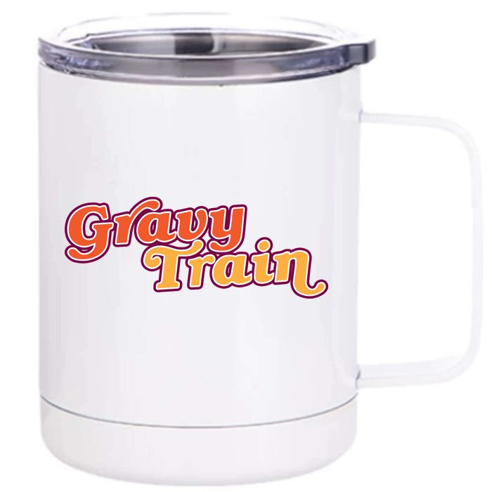 Gravy Train Retro Thanksgiving Front & Back 12oz Stainless Steel Tumbler Cup