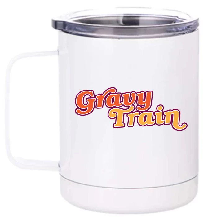 Gravy Train Retro Thanksgiving Front & Back 12oz Stainless Steel Tumbler Cup