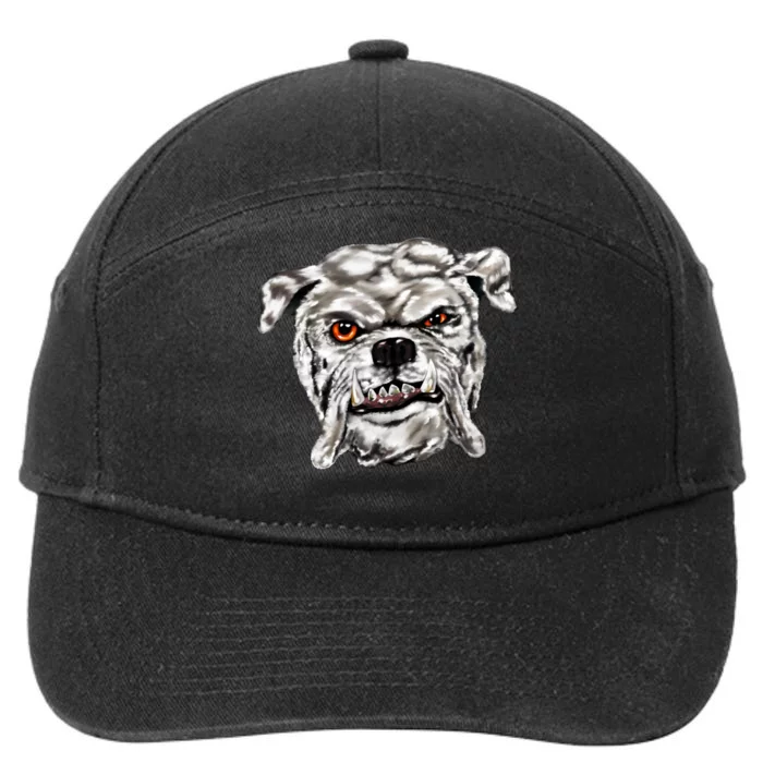 Gray Bulldog 7-Panel Snapback Hat