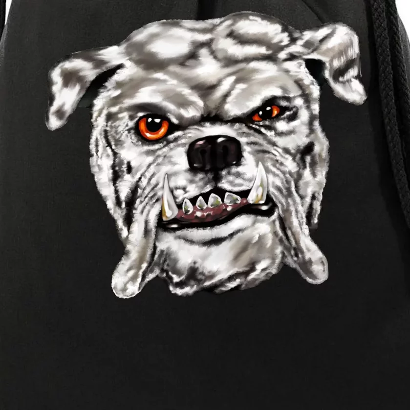 Gray Bulldog Drawstring Bag