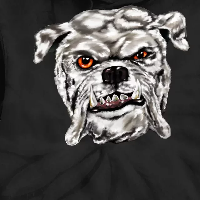 Gray Bulldog Tie Dye Hoodie