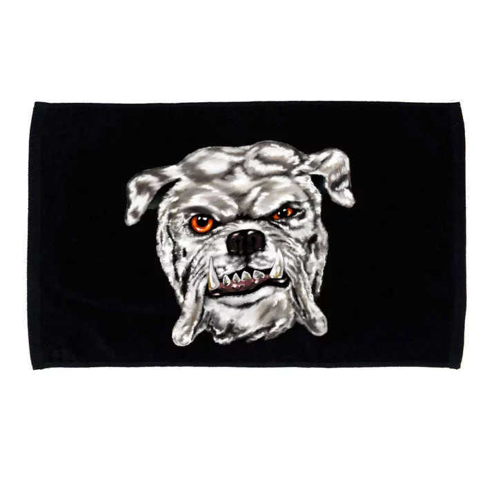 Gray Bulldog Microfiber Hand Towel