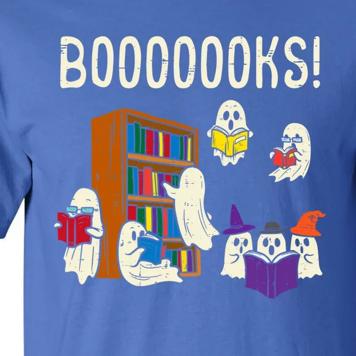 Ghosts Reading Books Teacher Halloween Librarian Boooks Meaningful Gift Tall T-Shirt