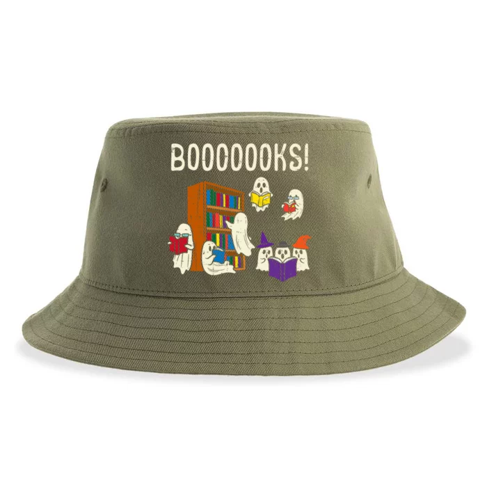 Ghosts Reading Books Teacher Halloween Librarian Boooks Meaningful Gift Sustainable Bucket Hat