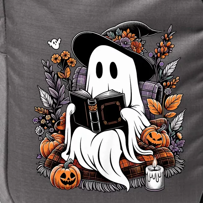 Ghost Reading Books Pumpkin Halloween Ghost Spooky Season Teacher Outfit Impact Tech Backpack