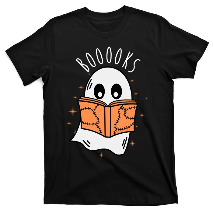 Ghost Reading Books Halloween T-Shirt