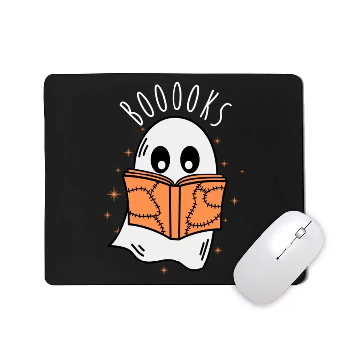 Ghost Reading Books Halloween Mousepad