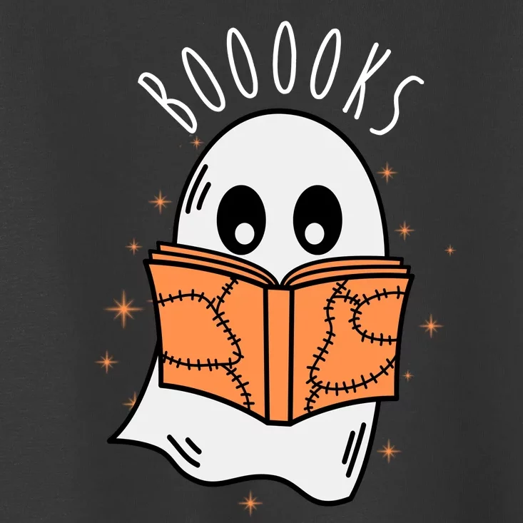 Ghost Reading Books Halloween Toddler T-Shirt