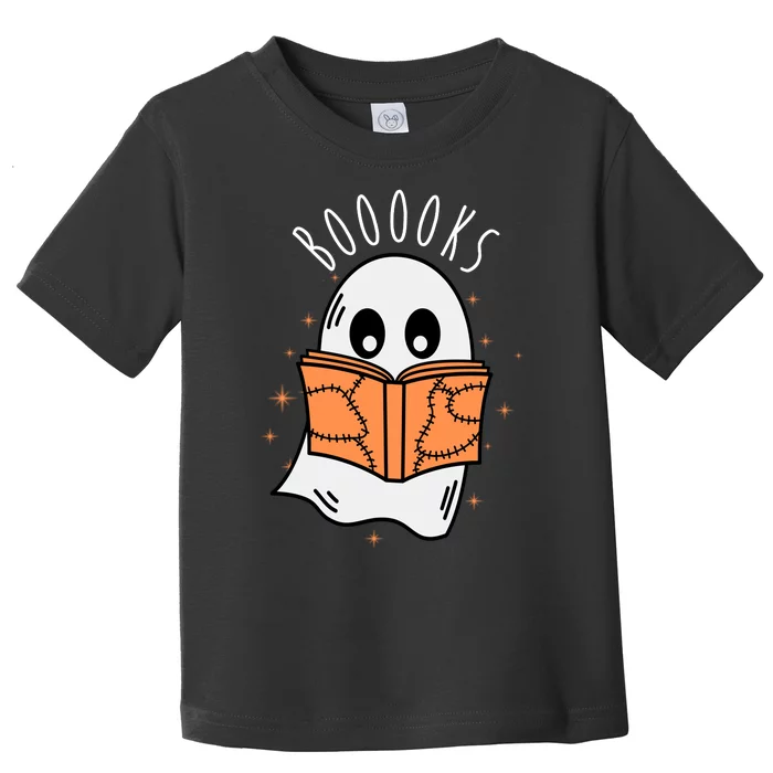 Ghost Reading Books Halloween Toddler T-Shirt