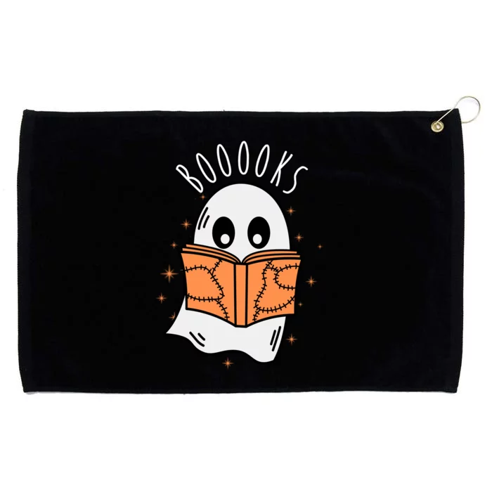 Ghost Reading Books Halloween Grommeted Golf Towel