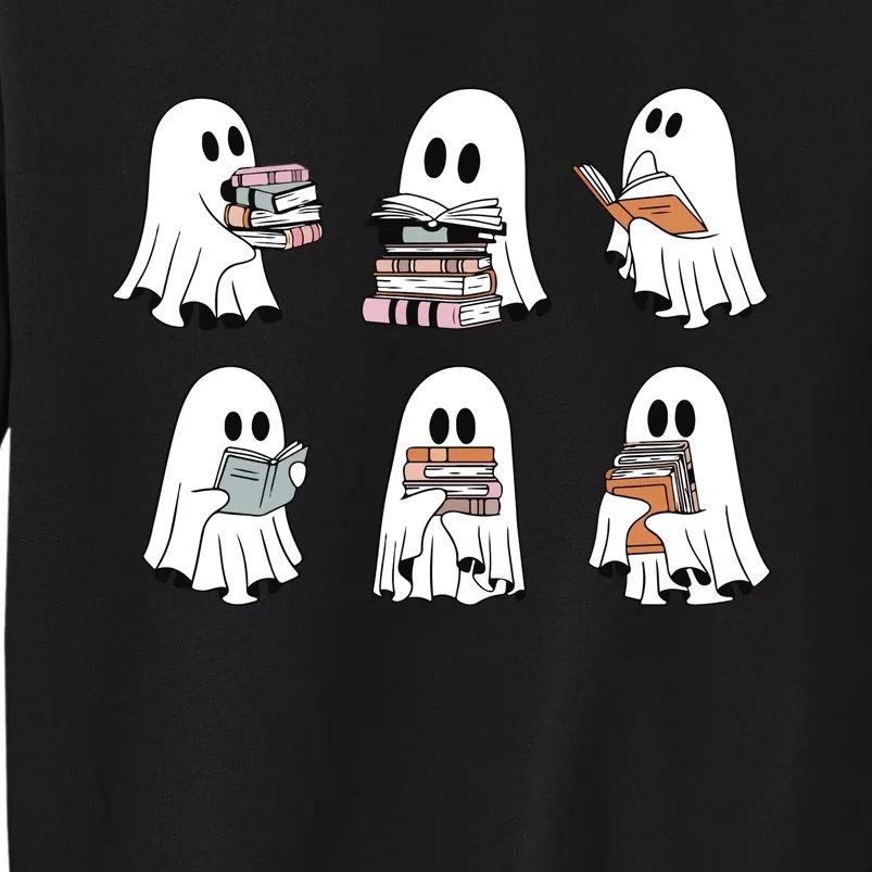 Ghost Reading Books Bookish Halloween Sweatshirt