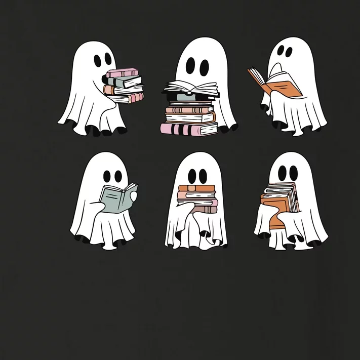 Ghost Reading Books Bookish Halloween Toddler Long Sleeve Shirt