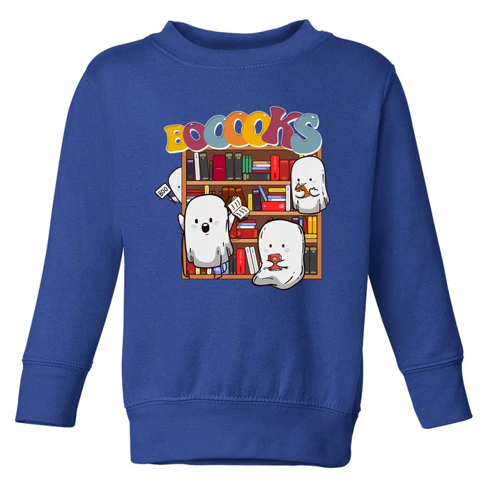 Ghosts Reading Books Teacher Halloween Librarian Boooks Meaningful Gift Toddler Sweatshirt