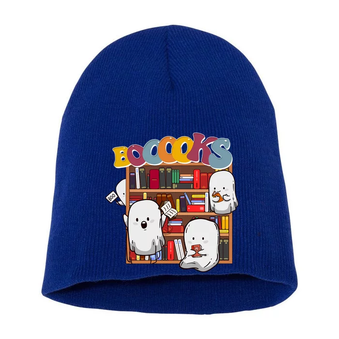 Ghosts Reading Books Teacher Halloween Librarian Boooks Meaningful Gift Short Acrylic Beanie