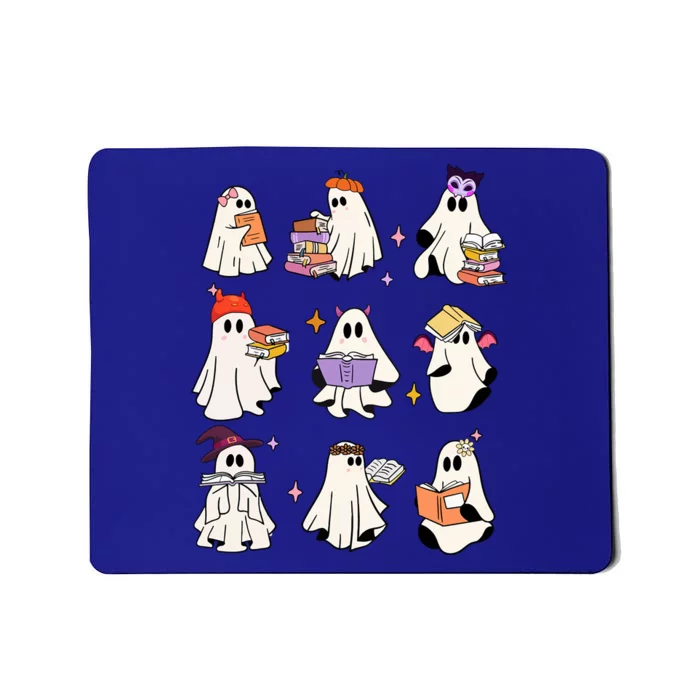 Ghost Reading Book Cute Teacher Halloween Ghost Book Lover Gift Mousepad