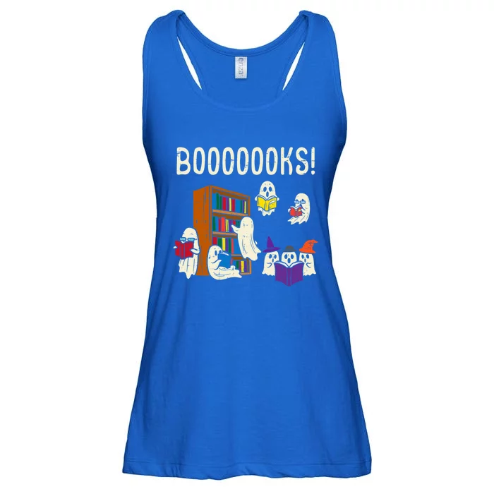 Ghosts Reading Books Teacher Halloween Librarian Boooks Meaningful Gift Ladies Essential Flowy Tank