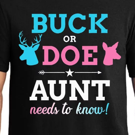 Gender reveal buck or doe aunt matching baby party Pajama Set