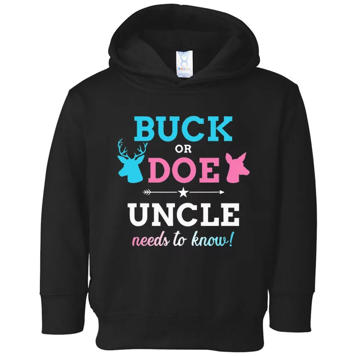 Gender reveal buck or doe uncle matching baby party Toddler Hoodie