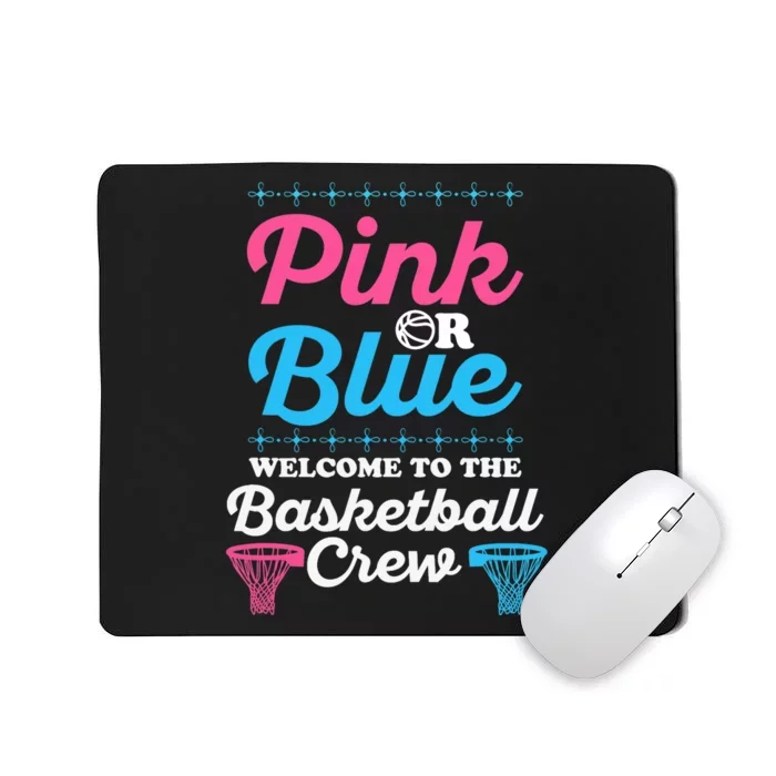 Gender Reveal Basketball Design for a Basketball Family Mousepad